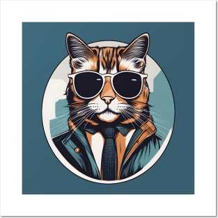 Shades of Whiskers: The Hipster Cat Posters and Art